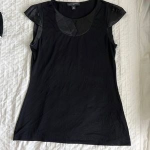 Banana Republic black silk blouse